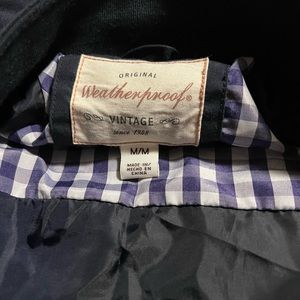 Navy blue vintage jacket weatherproof